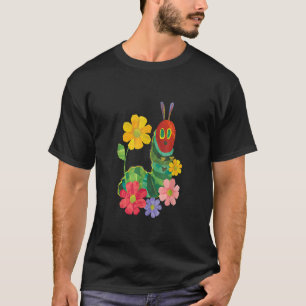 Retro Flowers And Hungry Caterpillar Teacher Kinde T-Shirt
