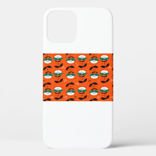 Retro flowers and leaves seamless pattern.  Case-Mate iPhone case (Back)