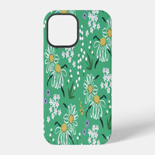 Retro Flowers, Botanical Seamless Pattern. iPhone 12 Case
