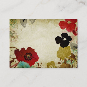 Retro flowers Business Card