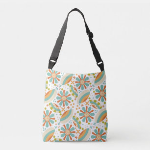 Retro flowers crossbody bag
