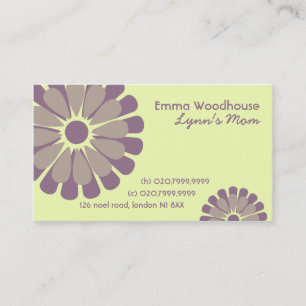 Retro Flowers Mummy Business Card
