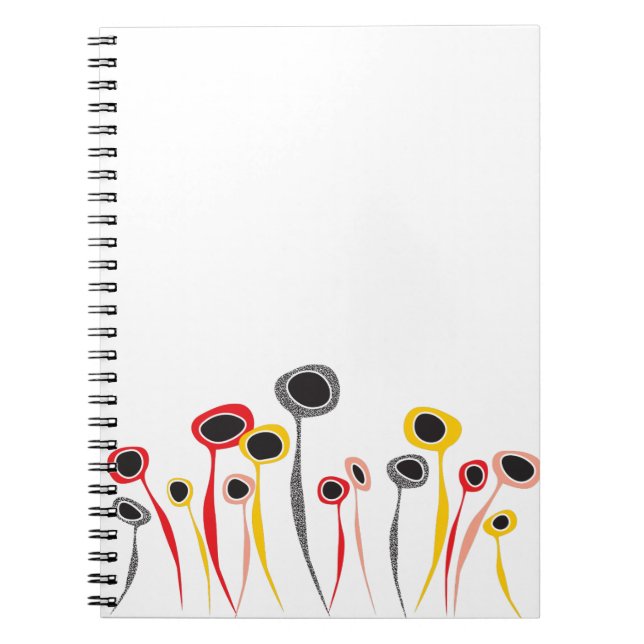 Retro Flowers Notebook (Front)