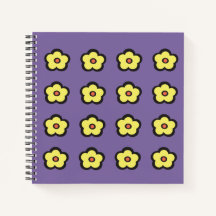 Retro Flowers Notebook