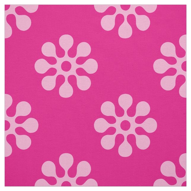 Retro Flowers seamless pattern white transparent Fabric (Swatch)