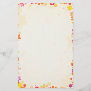 Retro Flowers Stationary Stationery