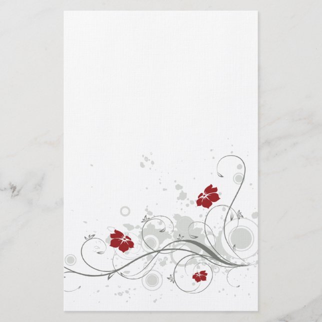 Retro Flowers Stationary Stationery (Front)