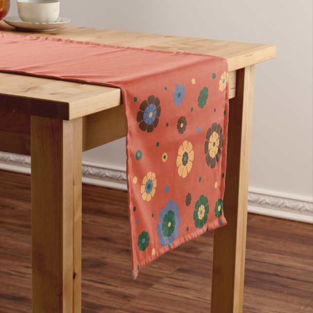 Retro Flowers Table Runner (In Situ)