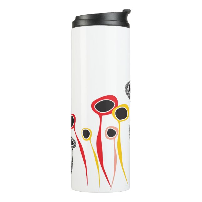 Retro Flowers Thermal Tumbler (Rotated Left)