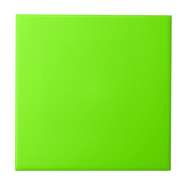 Retro Fluoro Lime-Green Collection Tile (Front)