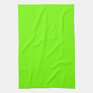 Retro Fluoro Lime-Green Tea Towel