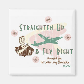 Retro 'Fly Right' Magnet