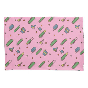 Retro Flying Clips Graphical Pattern on any Colour Pillowcase