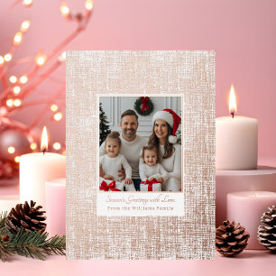 Retro Foil Christmas Card Template Photos Texture