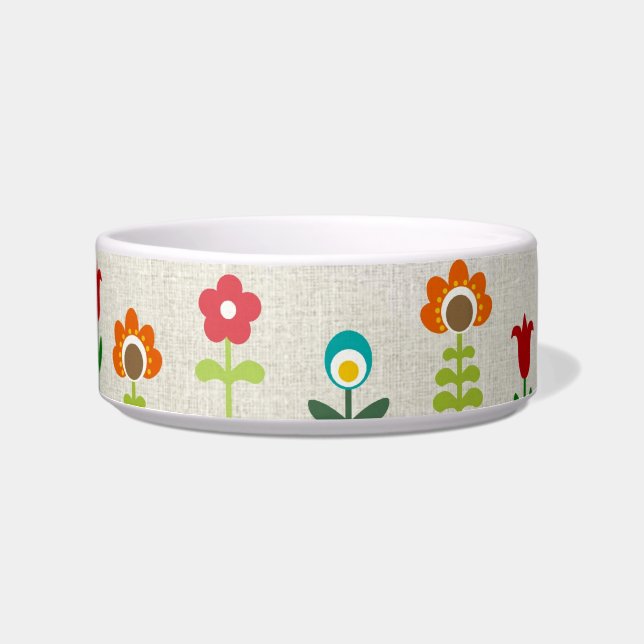 Retro folk flower pattern bowl (Front)
