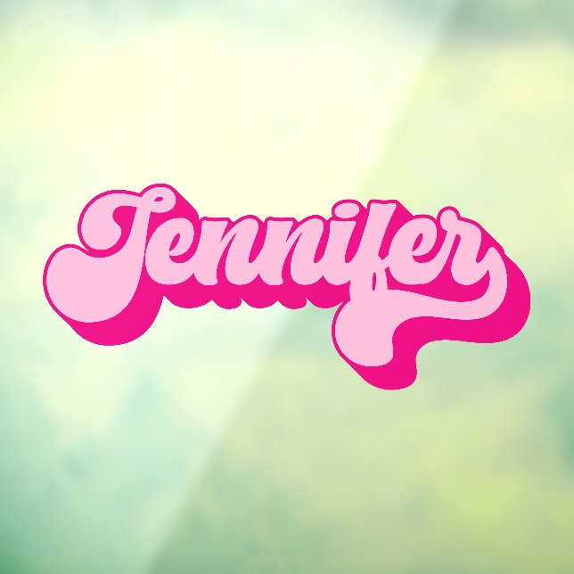 Retro Font Hot Pink Jennifer (Sheet 3)