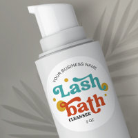Retro Fonts Colourful Lash Extensions Shampoo