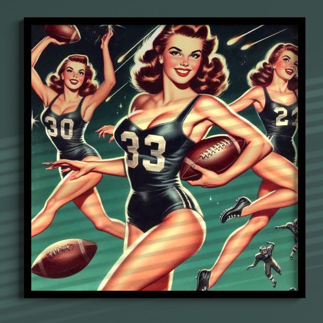 Retro Football Girl Poster (Creator Uploaded)