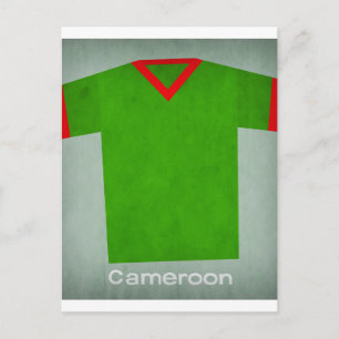 Retro Football Jersey Cameroon Postcard