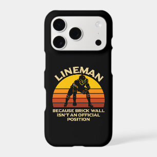 Retro Football Lineman Brick Wall Funny Gift