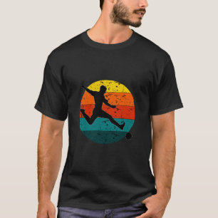 Retro Football Soccer Shooter Simple Retro Colou T-Shirt