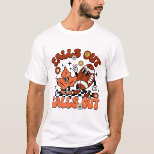 Retro Footll Falls Out Out Vintage Thanksgiving Ki T-Shirt