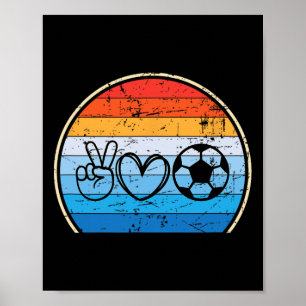 Retro Footll Soccer Player Soccer Coach  Poster