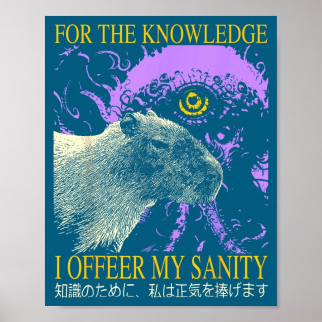 Retro For The Knowledge I Offer My Sanity Japanese Poster (Front)