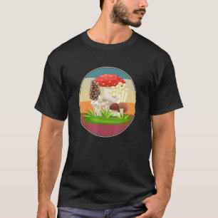 Retro Foraging Fungi Nature Mycology Forest Mushro T-Shirt