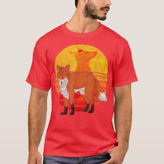 Retro Forest Animal Lover Wildlife Fo T-Shirt