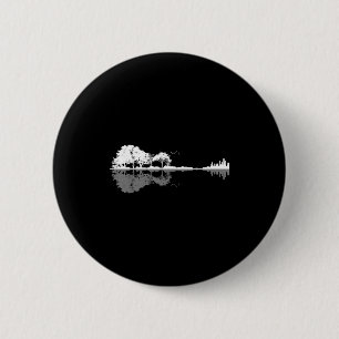 Retro Forest Funny Nature Guitar Clic Music 6 Cm Round Badge