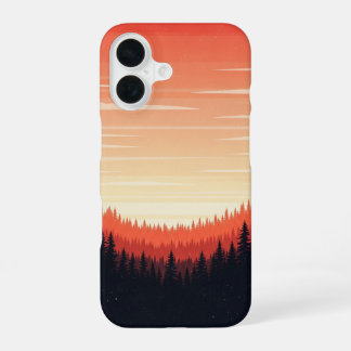 Retro Forest Glow iPhone 16 Case