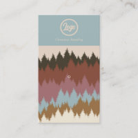 Retro Forest Pin Jewellery Logo Business Card