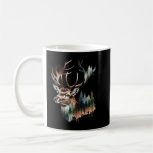Retro Forest Trees Outdoors Nature Hiking Wildlife Coffee Mug