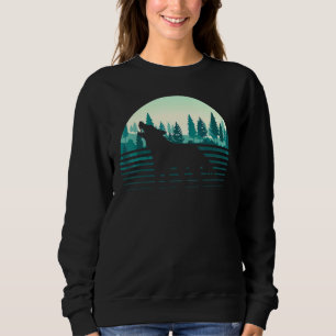 Retro Forest Trees Outdoors Nature Wildlife Animal Sweatshirt