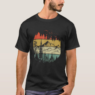 Retro Forest Trees Outdoors Nature Women Men T-Shirt