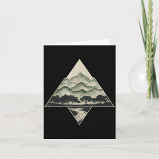 Retro Forest Trees Wildlife Nature Vintage Card