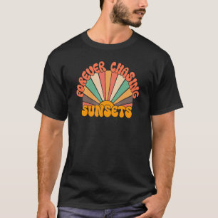 Retro Forever Chasing Sunsets Beach Life Summer T-Shirt