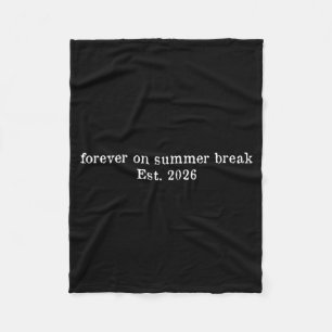 Retro Forever On Summer Break Est 2026 Teacher Fleece Blanket