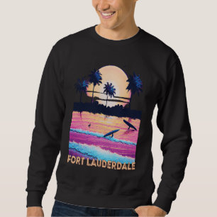 Retro Fort Lauderdale Florida Souvenir Surf Sweatshirt