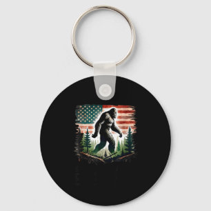 Retro found jesus looking for bigfoot men women key ring