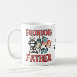 Retro Founding Father Pregnancy Announcement 4th Coffee Mug
