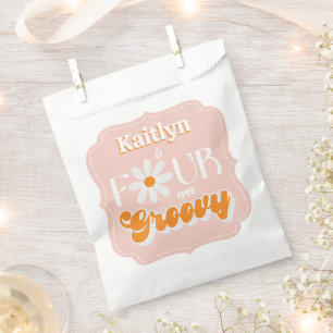 Retro Four Ever Groovy Girls 4th Birthday Favour Bag