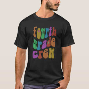 Retro Fourth Grade Crew Hello 4th Gr Pink  1 T-Shirt