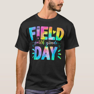 Retro Fourth Grade Field Day Student Tie Dye Boys T-Shirt