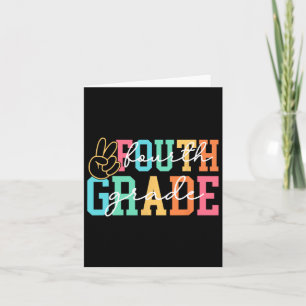 Retro Fourth Grade Preppy Back To School Teacher G Card