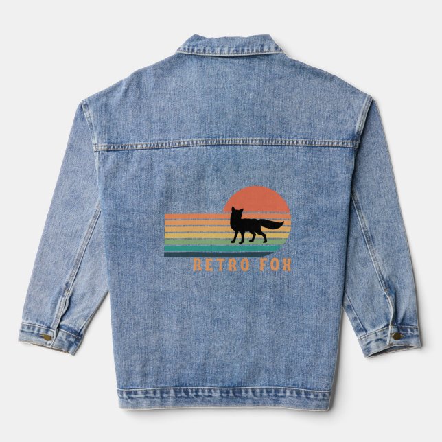Retro Fox Denim Jacket (Back)