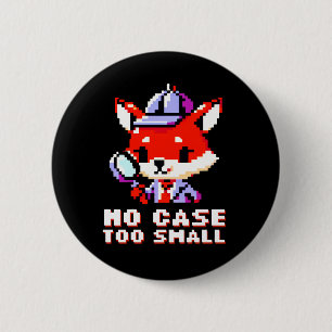 Retro Fox Detective: 8-Bit Whimsy 6 Cm Round Badge
