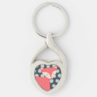 Retro Fox Key Ring