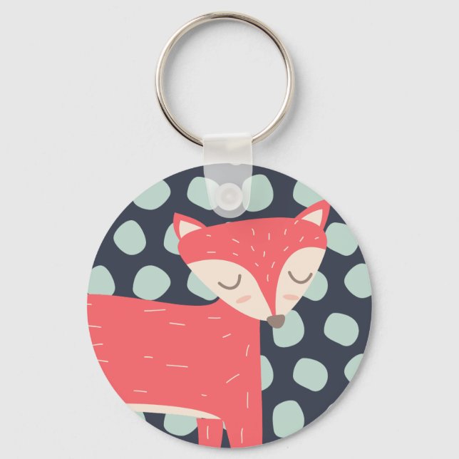 Retro Fox Key Ring (Front)